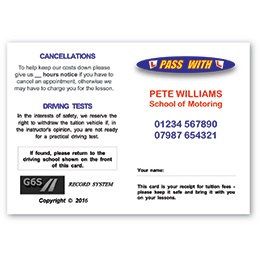 Personalized Pupil Appointment Cards Style C